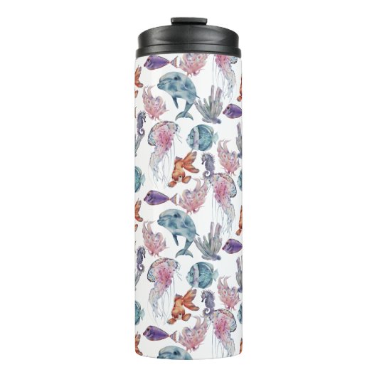 Design der Unterwasserfarben-Reihe 2 Thermosbecher (Vorderseite)