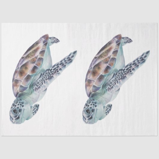 Design der Unterwasserfarbenserie 22 Seidenpapier (Vorderseite)