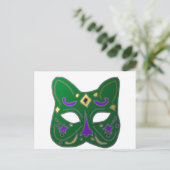 Design der Venezianischen grünen Maske Postkarte (Stehend Vorderseite)