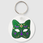 Design der Venezianischen grünen Maske Schlüsselanhänger (Vorderseite)