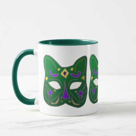 Design der Venezianischen grünen Maske Tasse (Links)