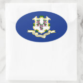 Design der Verbindungsstatusflagge Ovaler Aufkleber (Tasche)