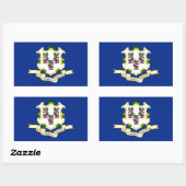 Design der Verbindungsstatusflagge Rechteckiger Aufkleber (Blatt)