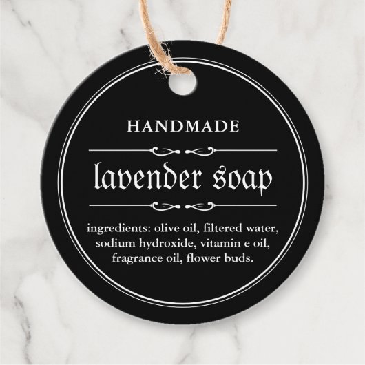 Design der Verpackung für das Etikett "Soap Hang" Geschenkanhänger (Vorderseite)