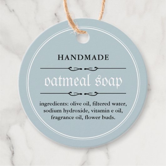 Design der Verpackung für das Etikett "Soap Hang" Geschenkanhänger (Vorderseite)