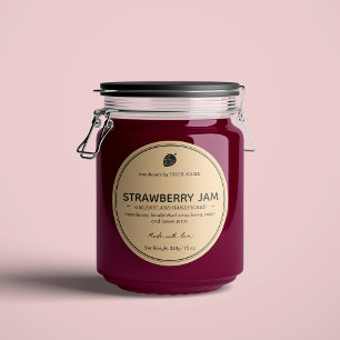 Design der Verpackung von Strawberry Jam Jar Label Runder Aufkleber