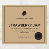 Design der Verpackung von Strawberry Jam Jar Label Schaumweinetikett (Einzelnes Label)