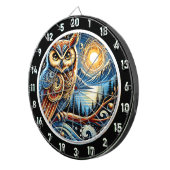 Design der verzauberten Nocturnal Owl Dartboard Dartscheibe (Vorderseite rechts)