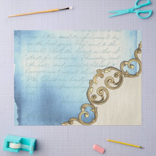 Design der Verzierten Papierserie Ephemera 12 Seidenpapier (Basteln)