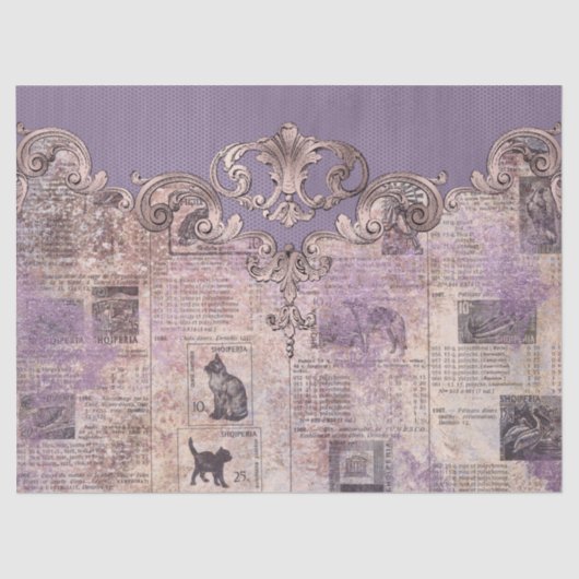 Design der Verzierten Papierserie Ephemera 17 Seidenpapier (Vorderseite)