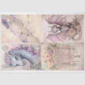 Design der viktorianischen Drachenreihe 13 Seidenpapier (Vorderseite)