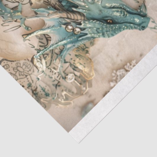 Design der viktorianischen Drachenreihe 3 Seidenpapier (Ausschnitt)