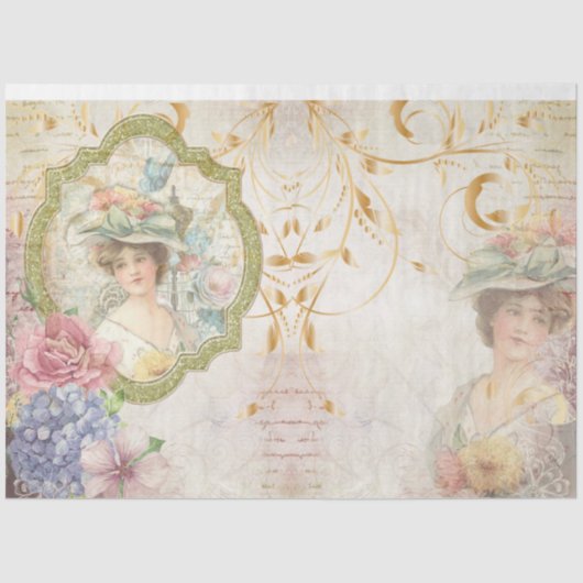 Design der viktorianischen Emphemera-Serie 9 Seidenpapier (Vorderseite)