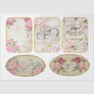 Design der viktorianischen Shabby Chic-Serie 11 Seidenpapier