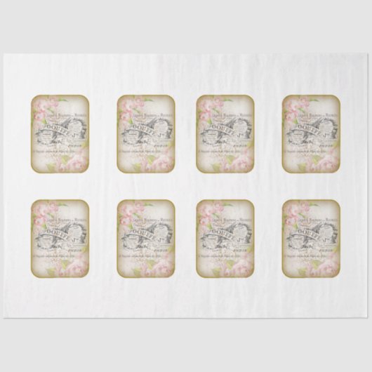Design der viktorianischen Shabby Chic-Serie 16 Seidenpapier (Vorderseite)