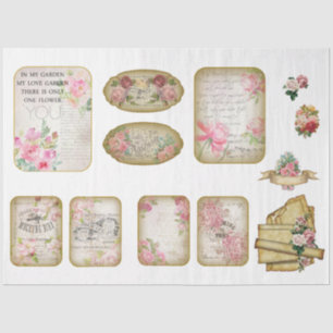 Design der viktorianischen Shabby Chic-Serie 17 Seidenpapier