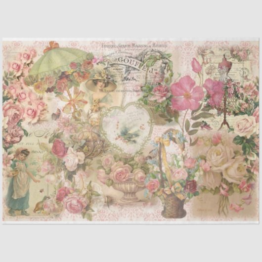 Design der viktorianischen Shabby Chic-Serie 1 Seidenpapier (Vorderseite)