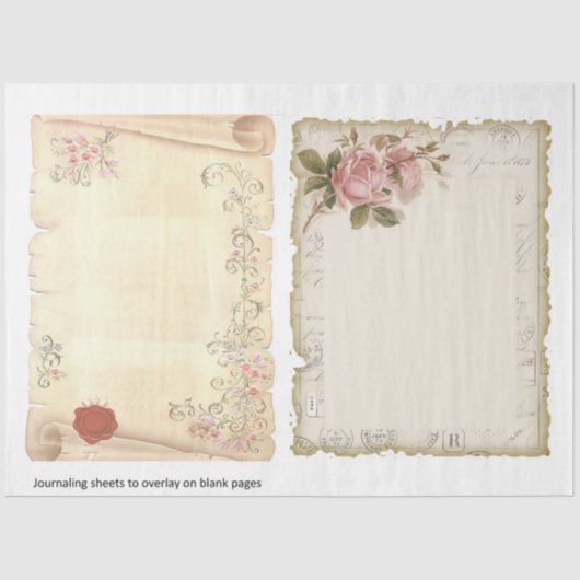 Design der viktorianischen Shabby Chic-Serie 8 Seidenpapier (Vorderseite)