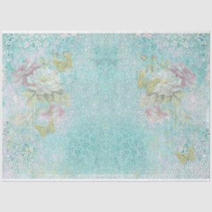 Design der Vintagen blauen Junk-Serie 1 Seidenpapier