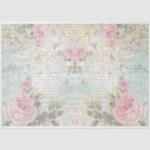 Design der Vintagen blauen Junk-Serie 6 Seidenpapier