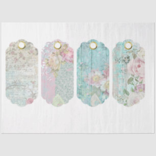 Design der Vintagen blauen Junk-Serie 8 Seidenpapier