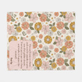Design der Vintagen Blume mit Inspiration Fleecedecke (Vorderseite (Horizontal))