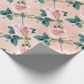 Design der Vintagen Drachenfliegen der Serie 1 Geschenkpapier (Ecke)