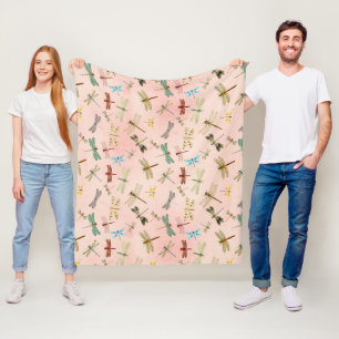Design der Vintagen Drachenfliegen der Serie 3 Fleecedecke