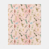 Design der Vintagen Drachenfliegen der Serie 3 Fleecedecke (Vorderseite)