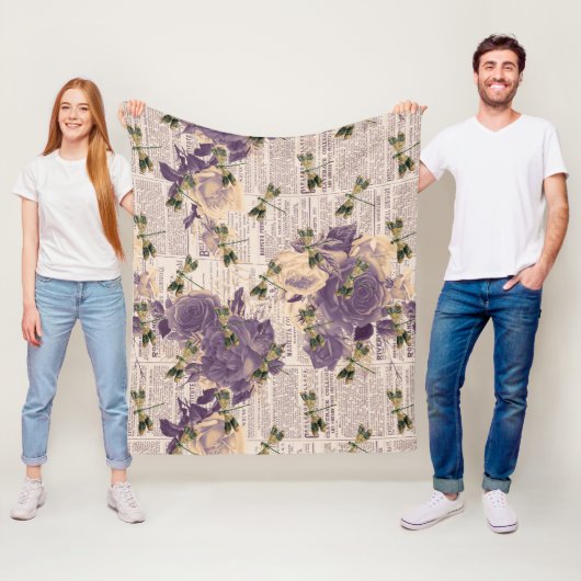 Design der Vintagen Drachenfliegen der Serie 6 Fleecedecke (Beispiel)