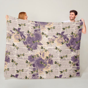 Design der Vintagen Drachenfliegen der Serie 6 Fleecedecke