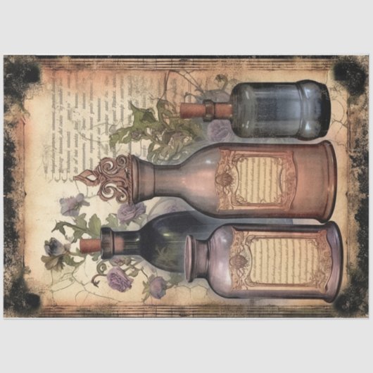 Design der Vintagen Hexentränke Serie 3 Seidenpapier (Vorderseite)