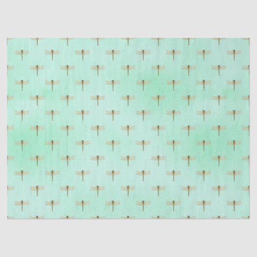 Design der Vintagen Libellen-Serie 12 Seidenpapier (Vorderseite)