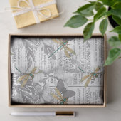 Design der Vintagen Libellen-Serie 16 Seidenpapier (Geschenk)