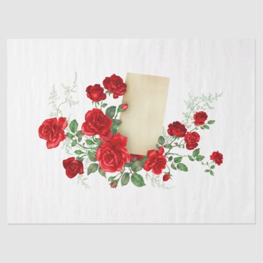 Design der Vintagen Rose 118 Seidenpapier (Vorderseite)