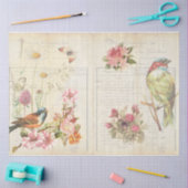 Design der Vintagen Vogelserie 4 Seidenpapier (Basteln)