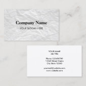 Design der Visitenkarte auf Papier (Vorne/Hinten)