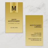 Design der Visitenkarte des Anwalts Gold (Vorne/Hinten)