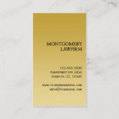 Design der Visitenkarte des Anwalts Gold (Rückseite)
