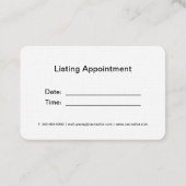 Design der Visitenkarte für Real Anwesen Agent (Rückseite)