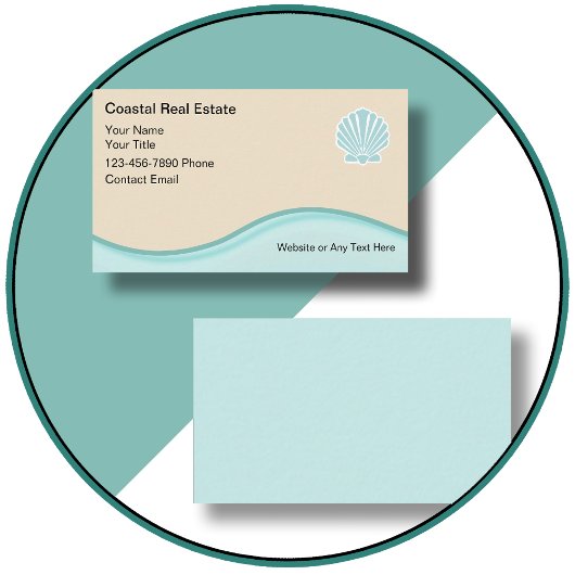 Design der Visitenkarten für Beach Realtor Visitenkarte