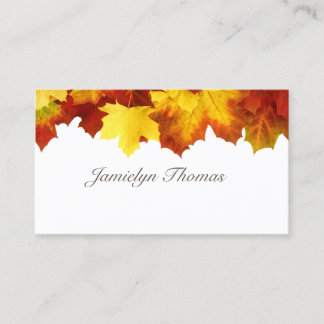 Design der Visitenkarten für Herbst-Herbstlaube Visitenkarte