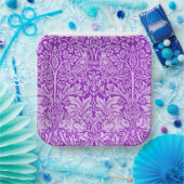 Design der Vögel und Kaninchen, farbenfrohe Lavend Pappteller (Party)