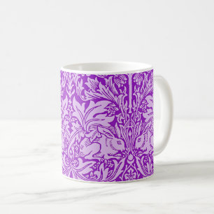 Design der Vögel und Kaninchen, Lavendelfarbe, Kaffeetasse