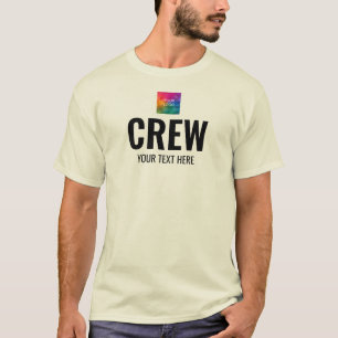 Design der Vorderseite der Crew-Logos T-Shirt
