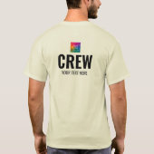 Design der Vorderseite der Crew-Logos T-Shirt (Rückseite)