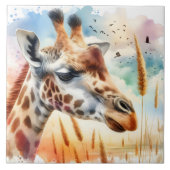 Design der Wasserfarben Giraffe Tiles Fliese (Vorderseite)