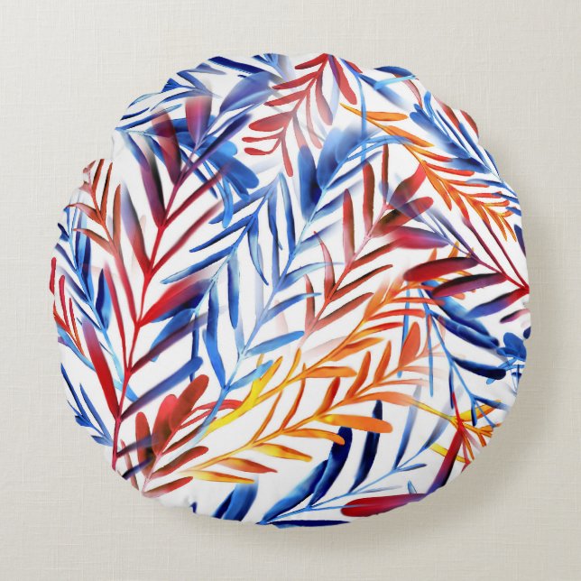 Design der Wasserfarben Rundes Kissen (Vorderseite)