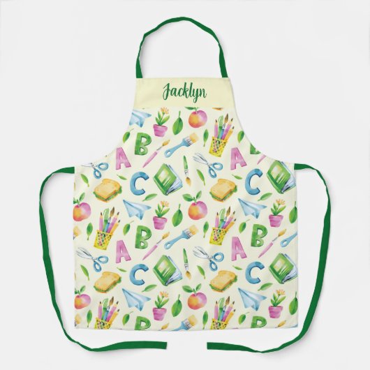 Design der Wasserfarben-Schule Schürze (Vorderseite)