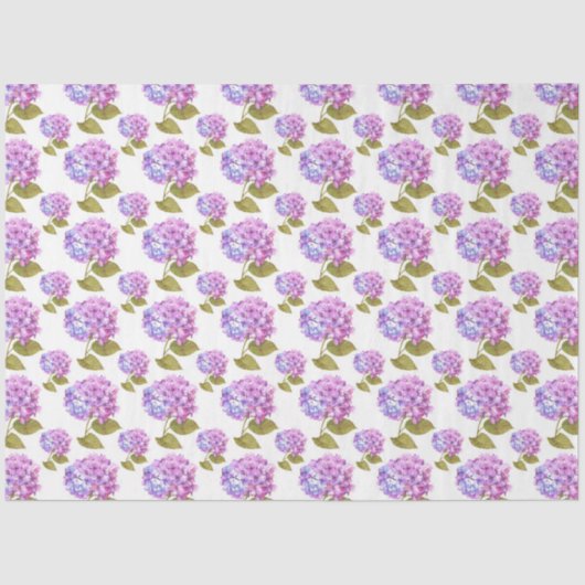 Design der Wasserfarbenserie Hydrangea 11 Seidenpapier (Vorderseite)